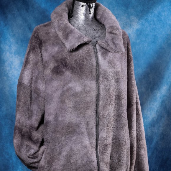 NWT Old Navy tie dye sherpa teddy jacket - XXL - Picture 4 of 7